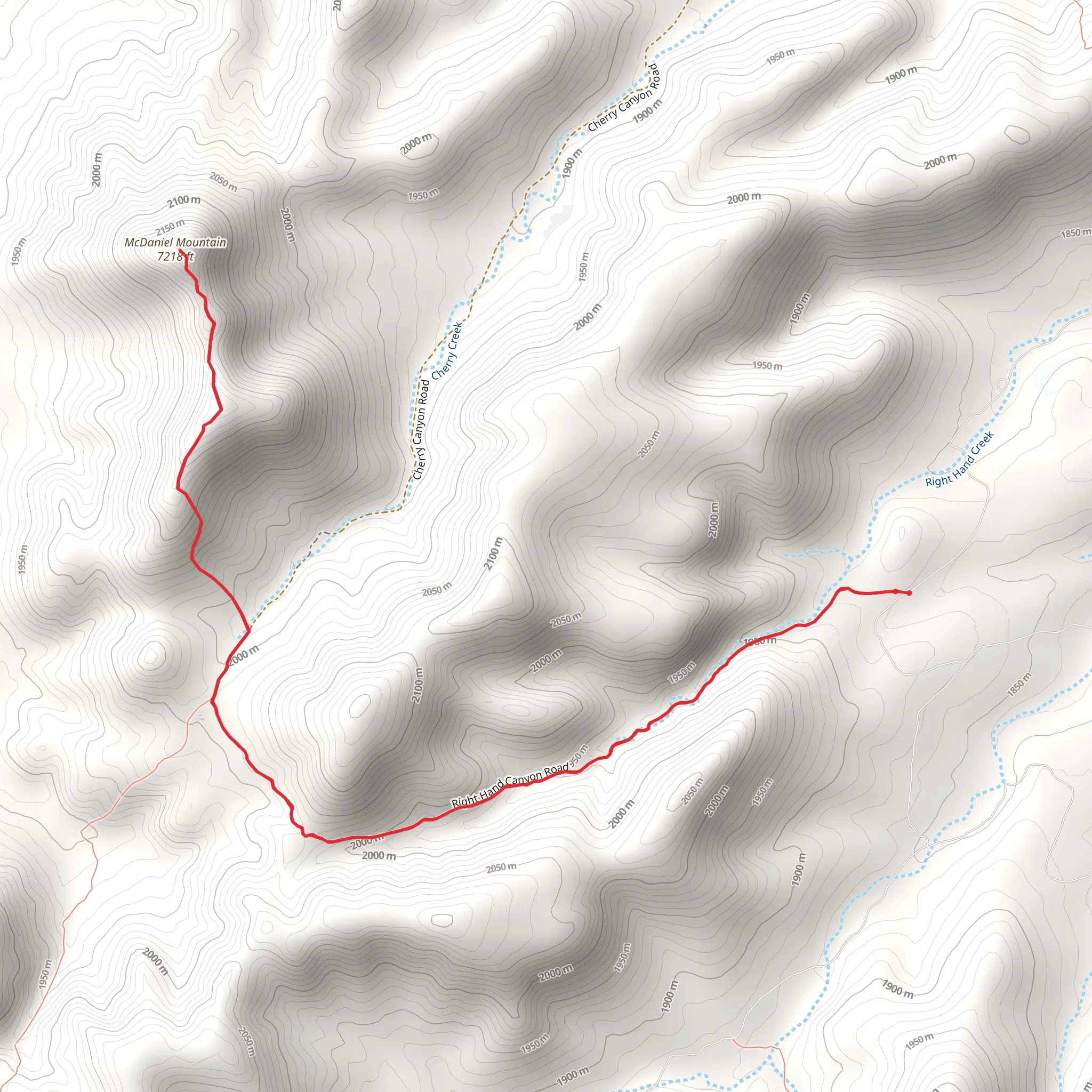 McDaniel Mount from Right Hand Canyon Road mobile static map