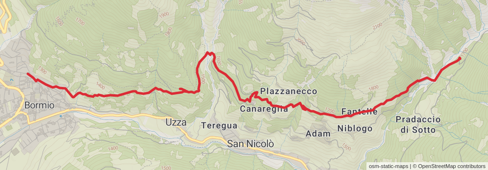 Sentiero Italia - Alps Section stage 67 Map