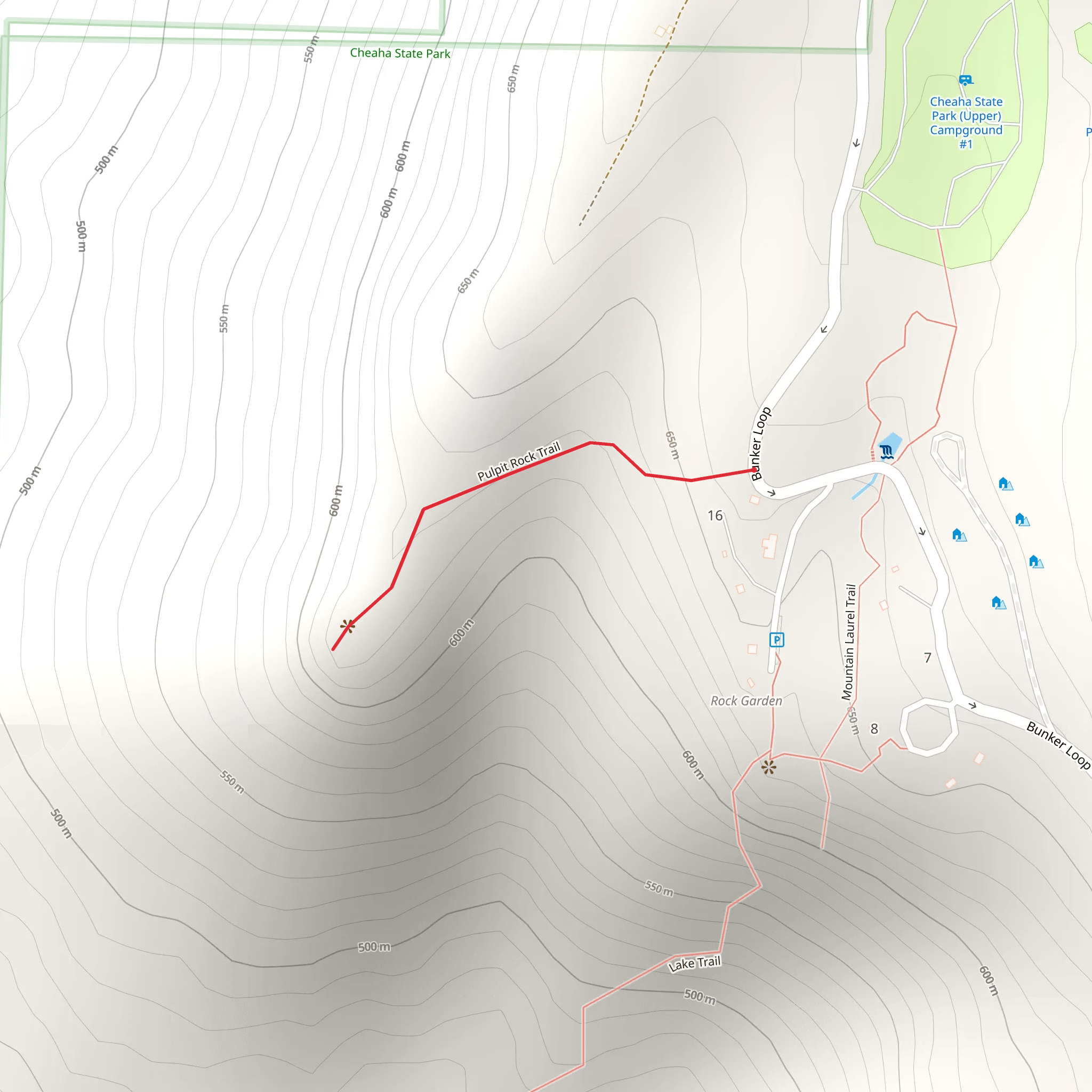 Pulpit Rock Trail mobile static map