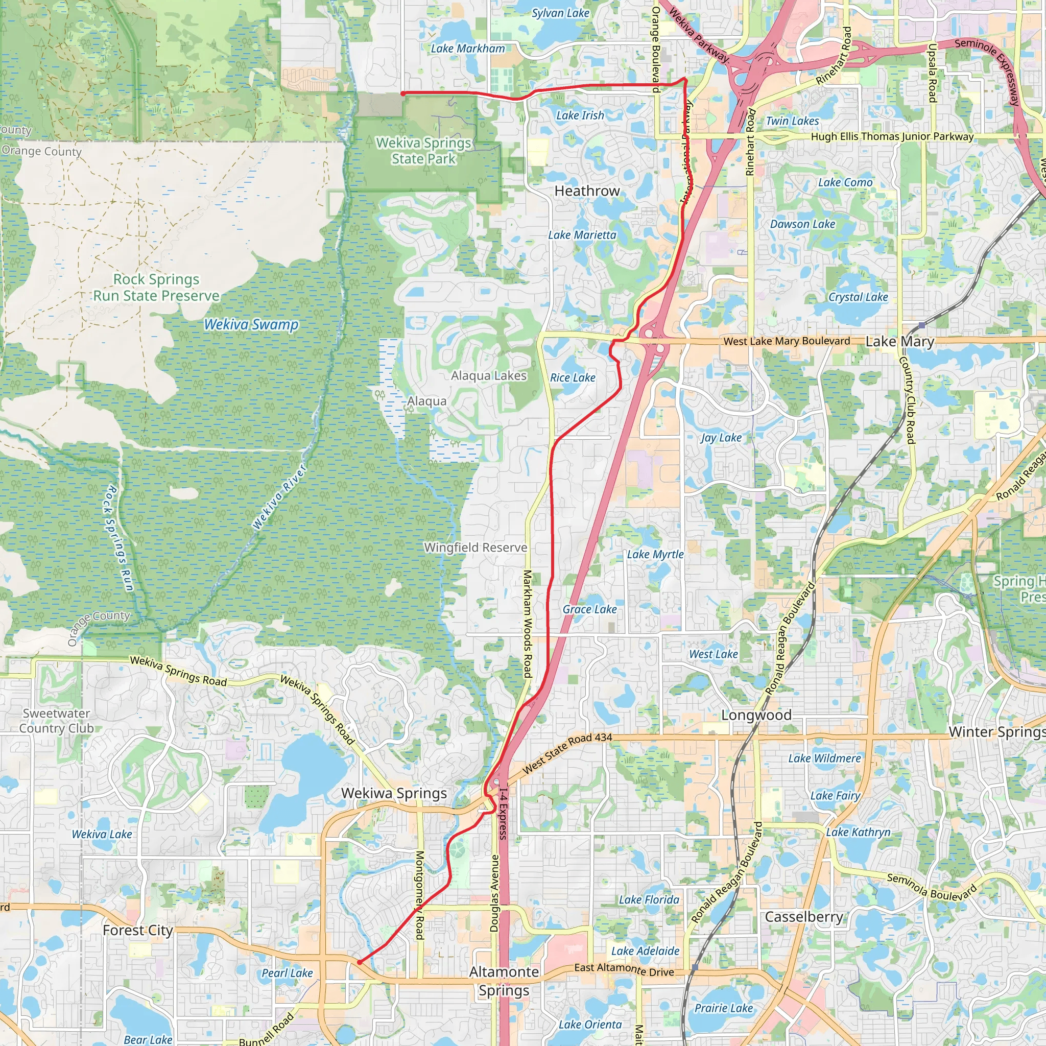 Seminole Wekiva Trail mobile static map