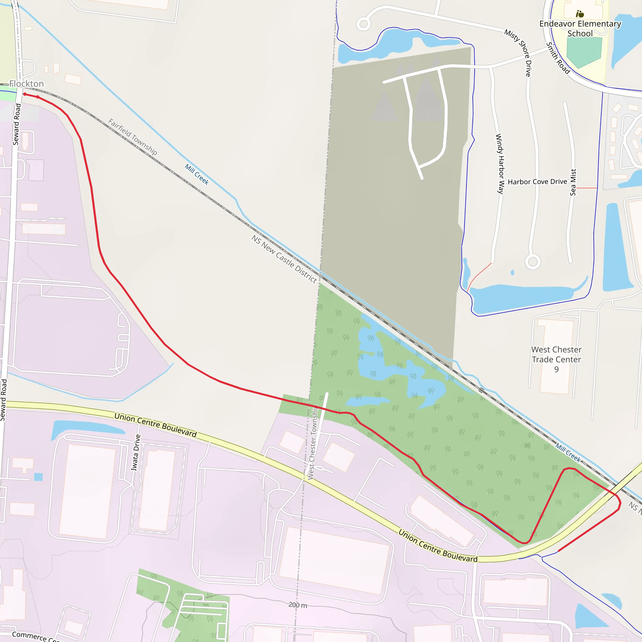 Seward Road Walk Out and Back mobile static map