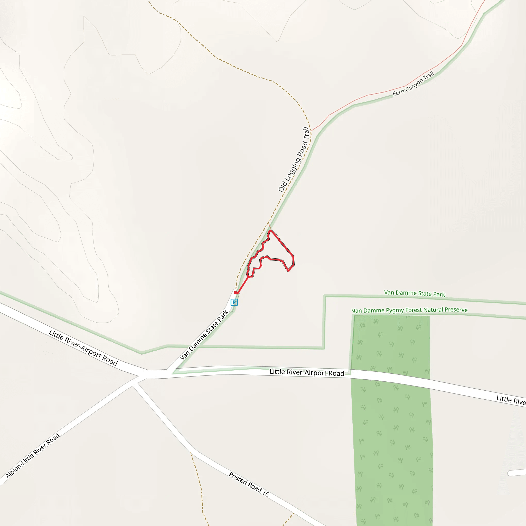 Pygmy Forest Self-Guided Trail mobile static map