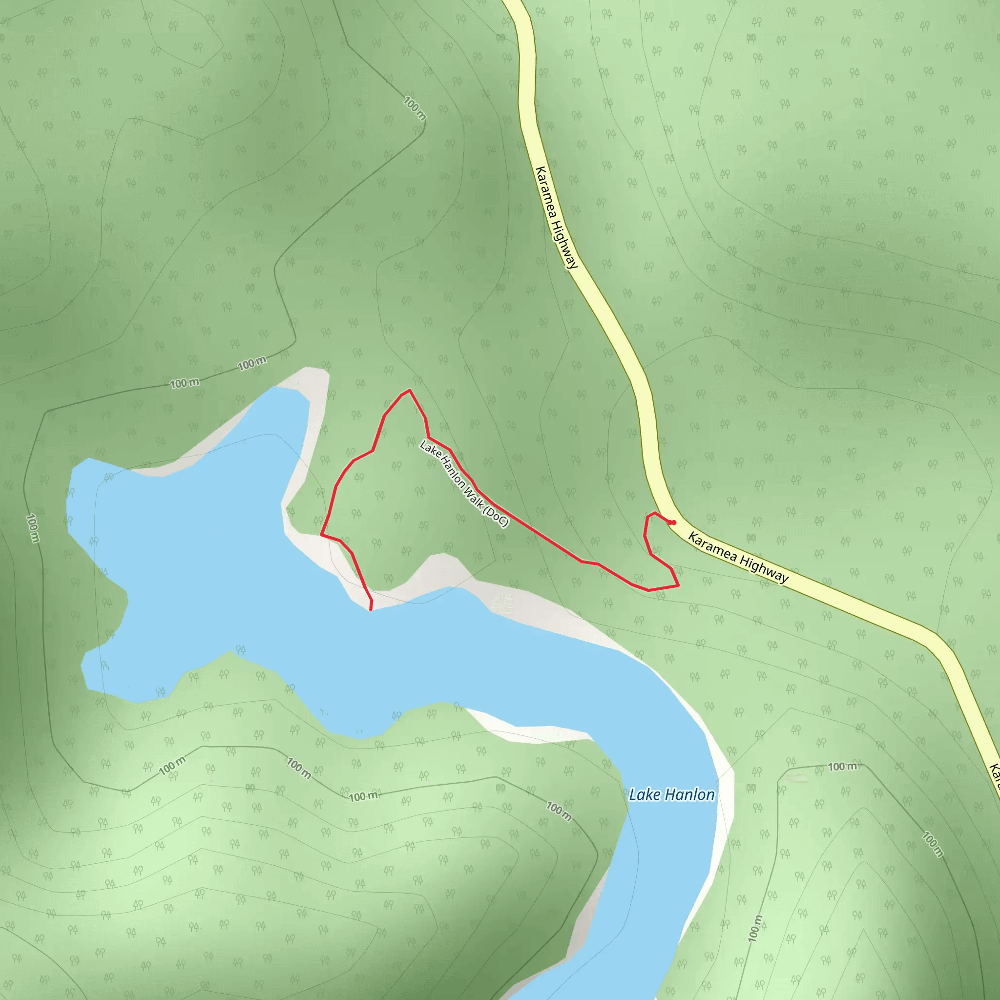Lake Hanlon Track mobile static map