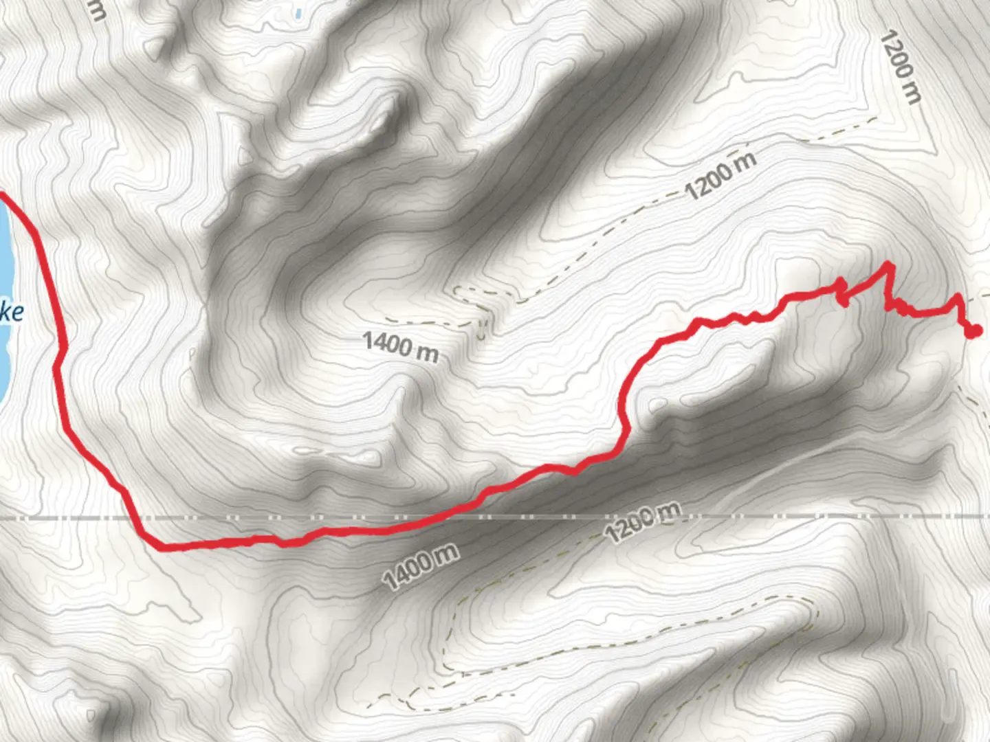 An image depicting the trail Blue Lake Butte Trail and its surrounding area.