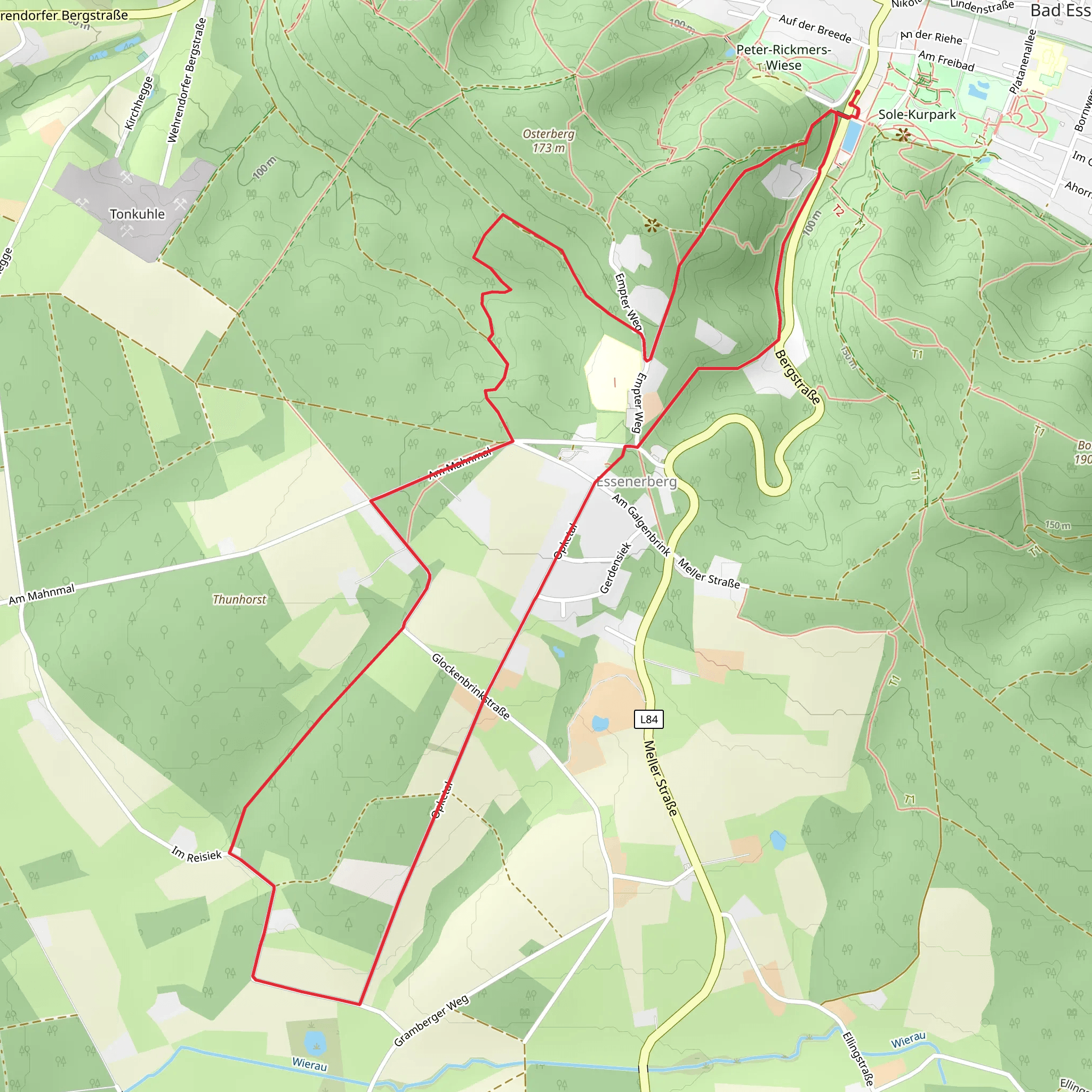 Rundweg Bad Essen 2 and 5 mobile static map