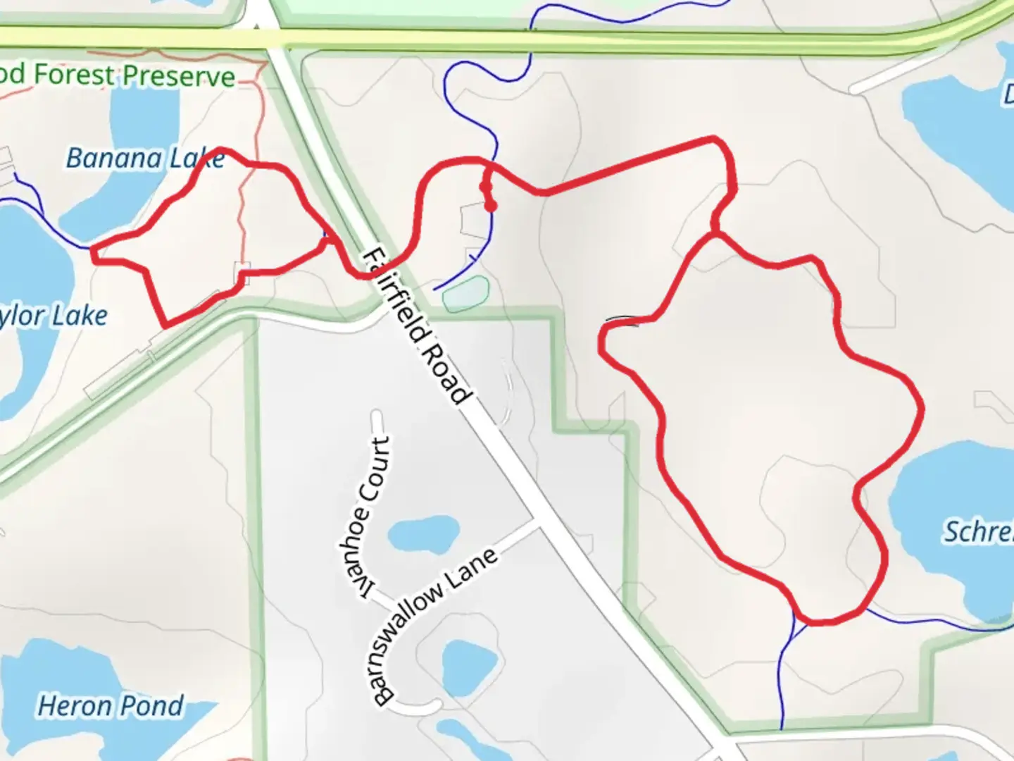 An image depicting the trail Millennium Trail Loop and its surrounding area.