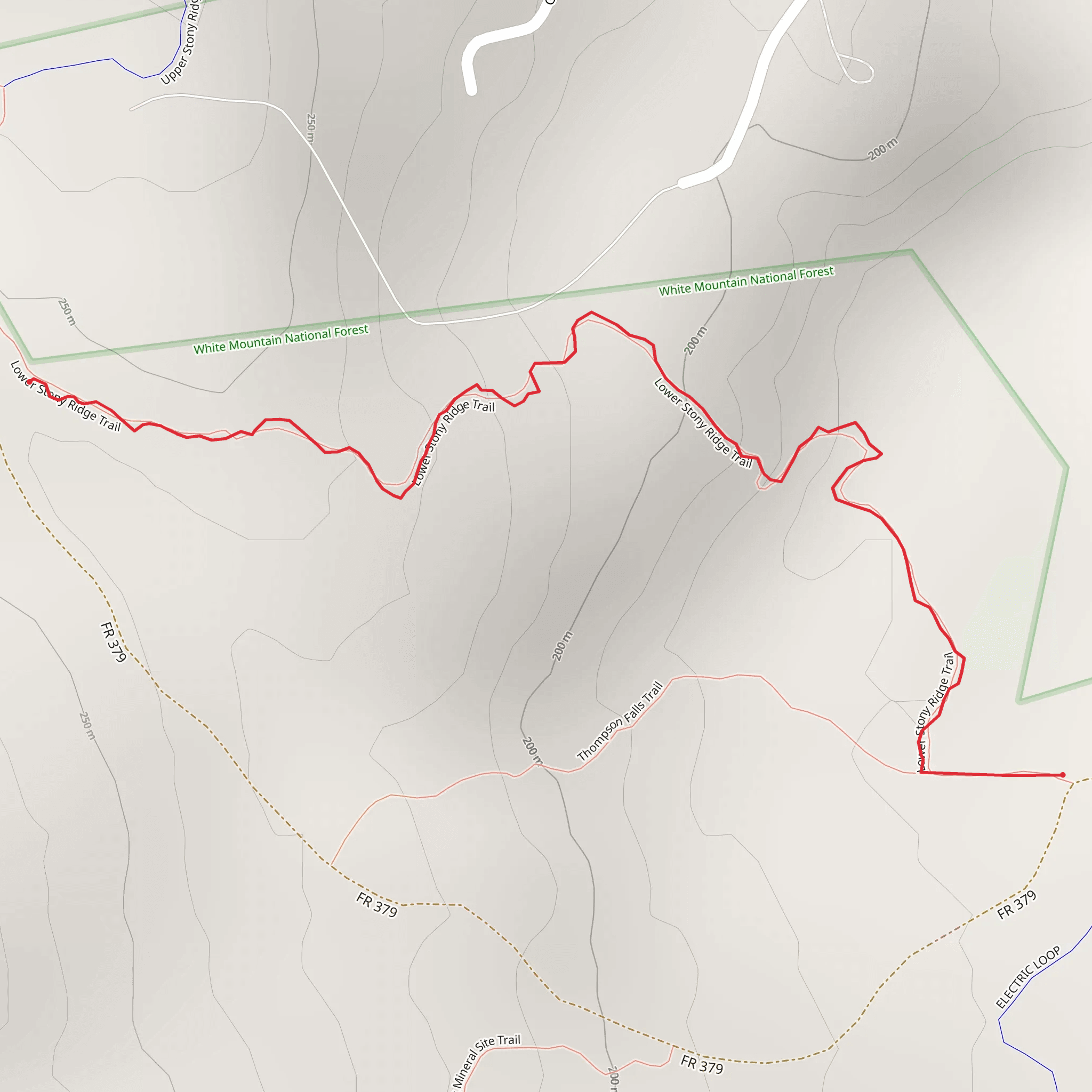 Lower Stony Ridge Trail mobile static map