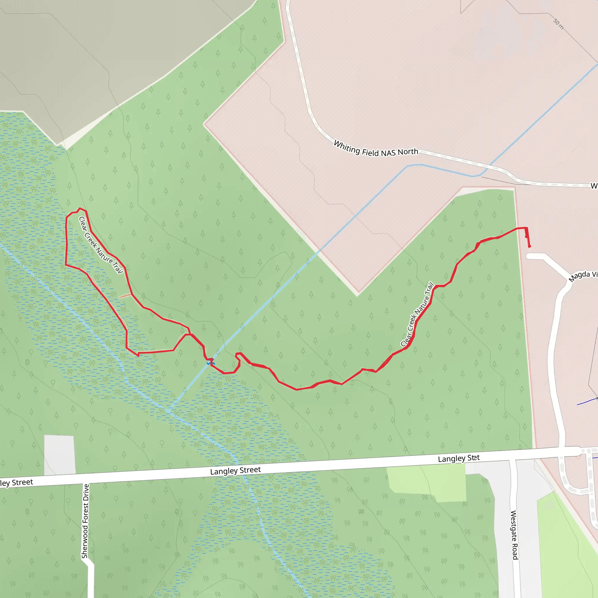 Clear Creek Nature Loop Trail mobile static map