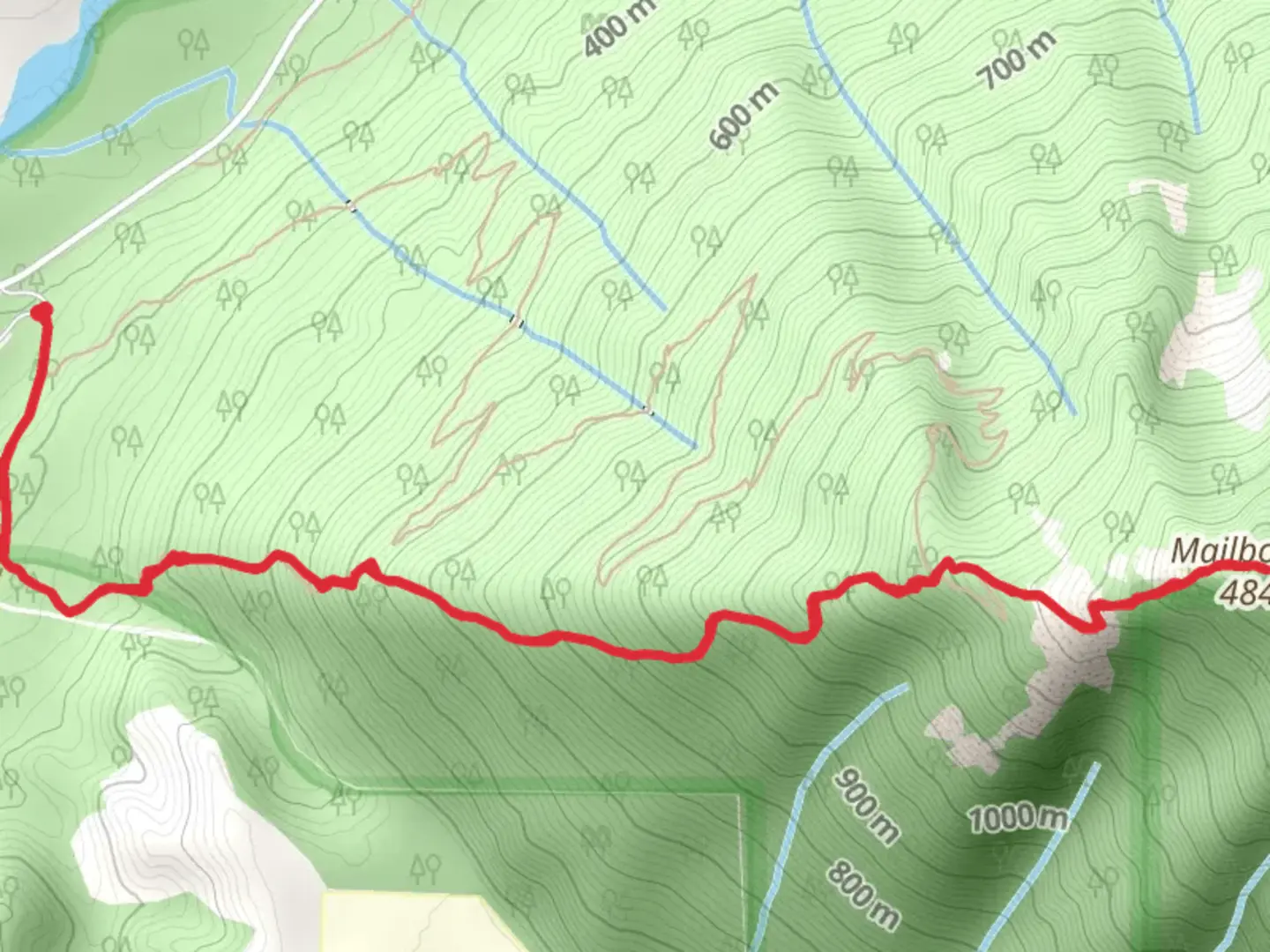 An image depicting the trail Mailbox Peak Trail Out and Back and its surrounding area.