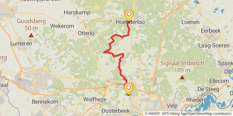 Veluwe Zwerfpad alt 2 Map