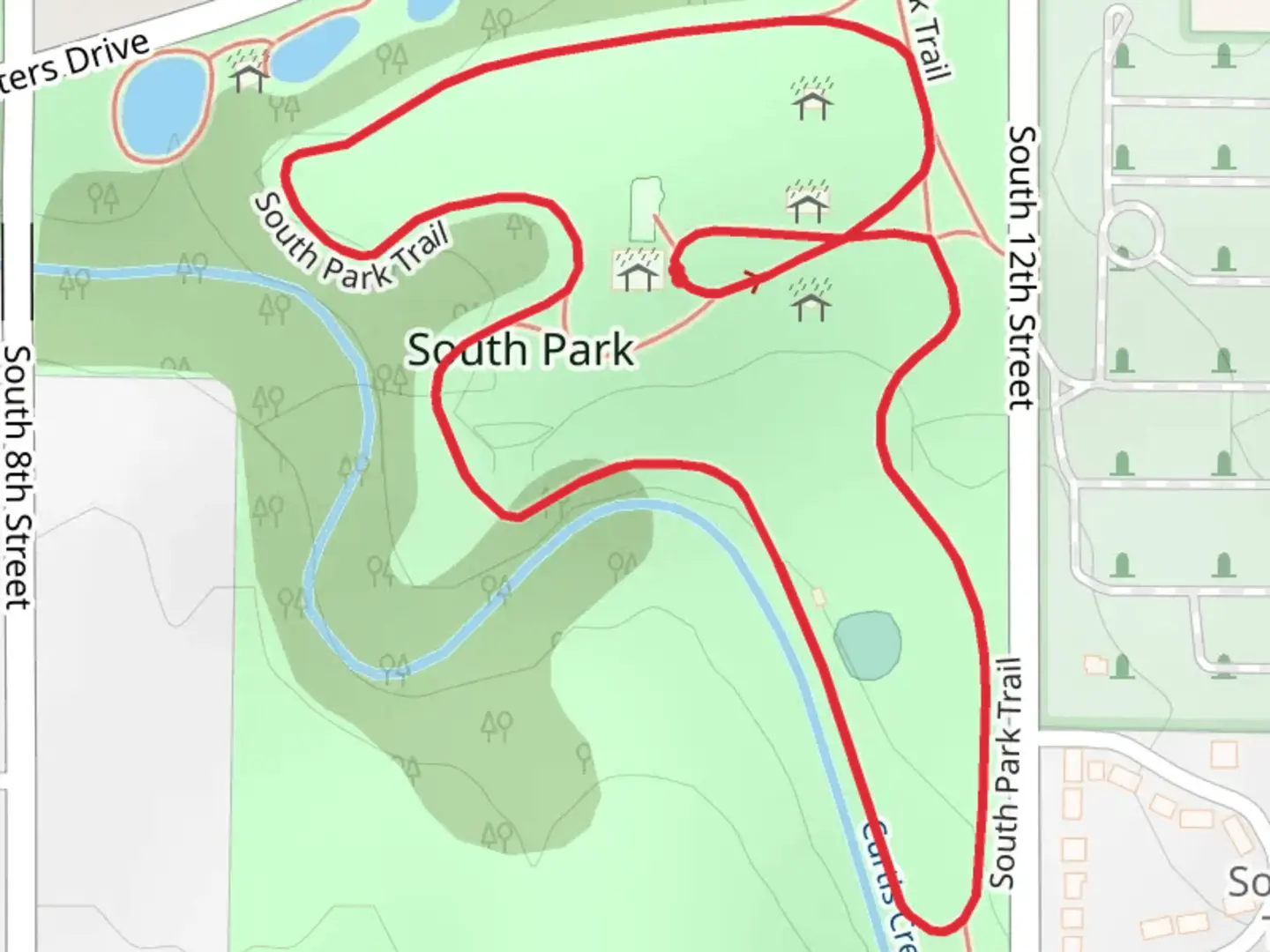 An image depicting the trail South Park Loop Trail and its surrounding area.
