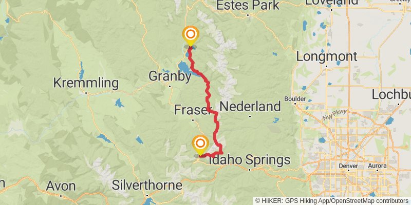 Continental Divide Trail stage 18 Map