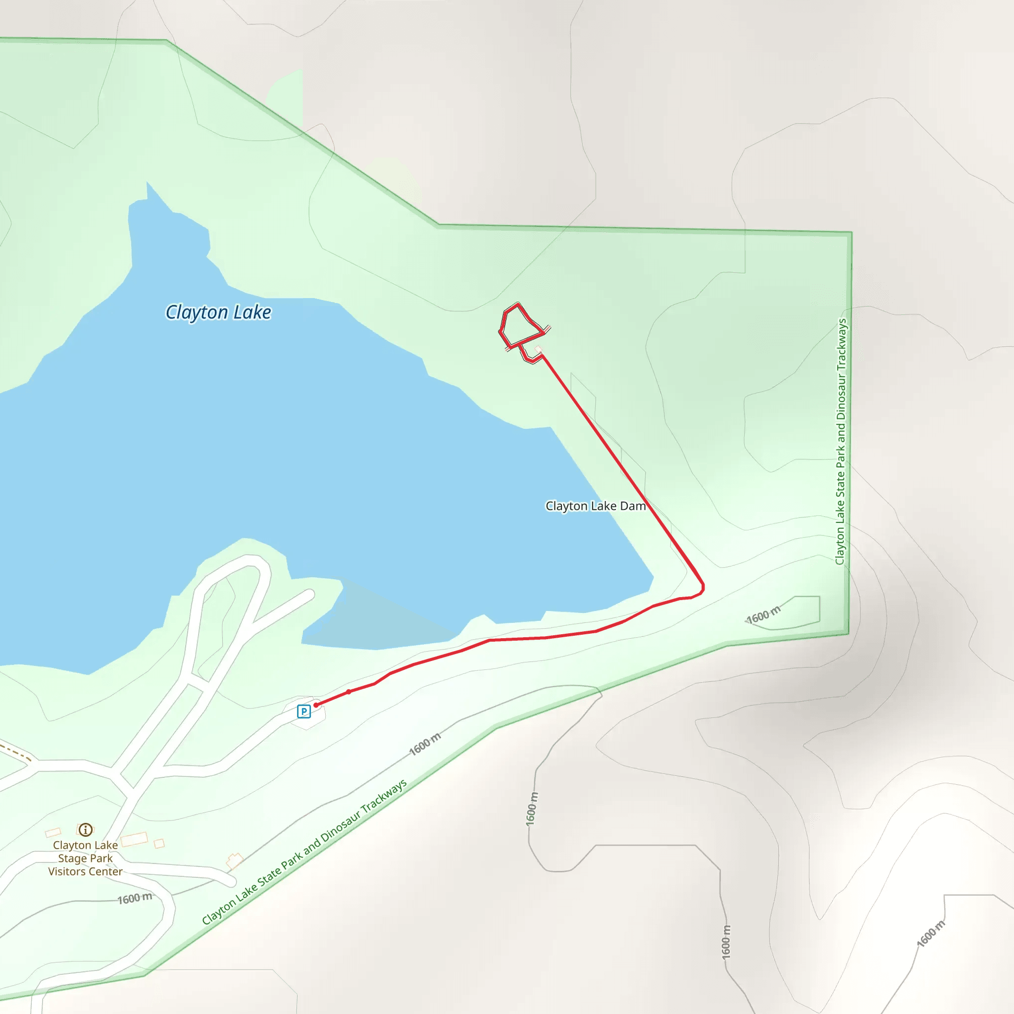 Clayton Lake Overlook Walk mobile static map