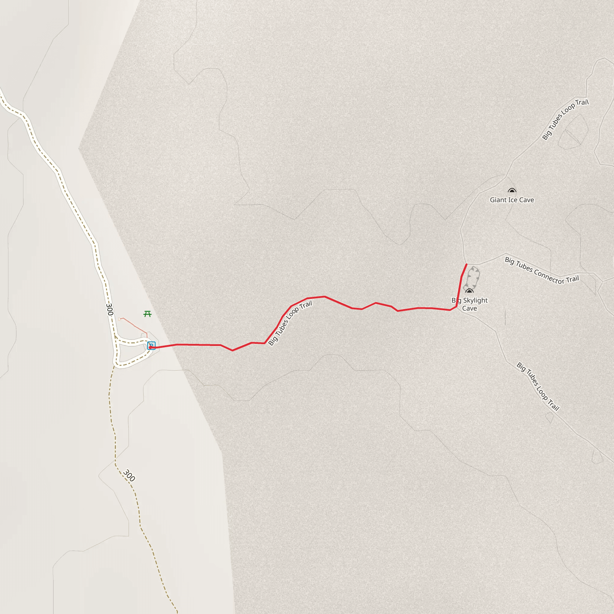 Big Tubes Loop Trail mobile static map