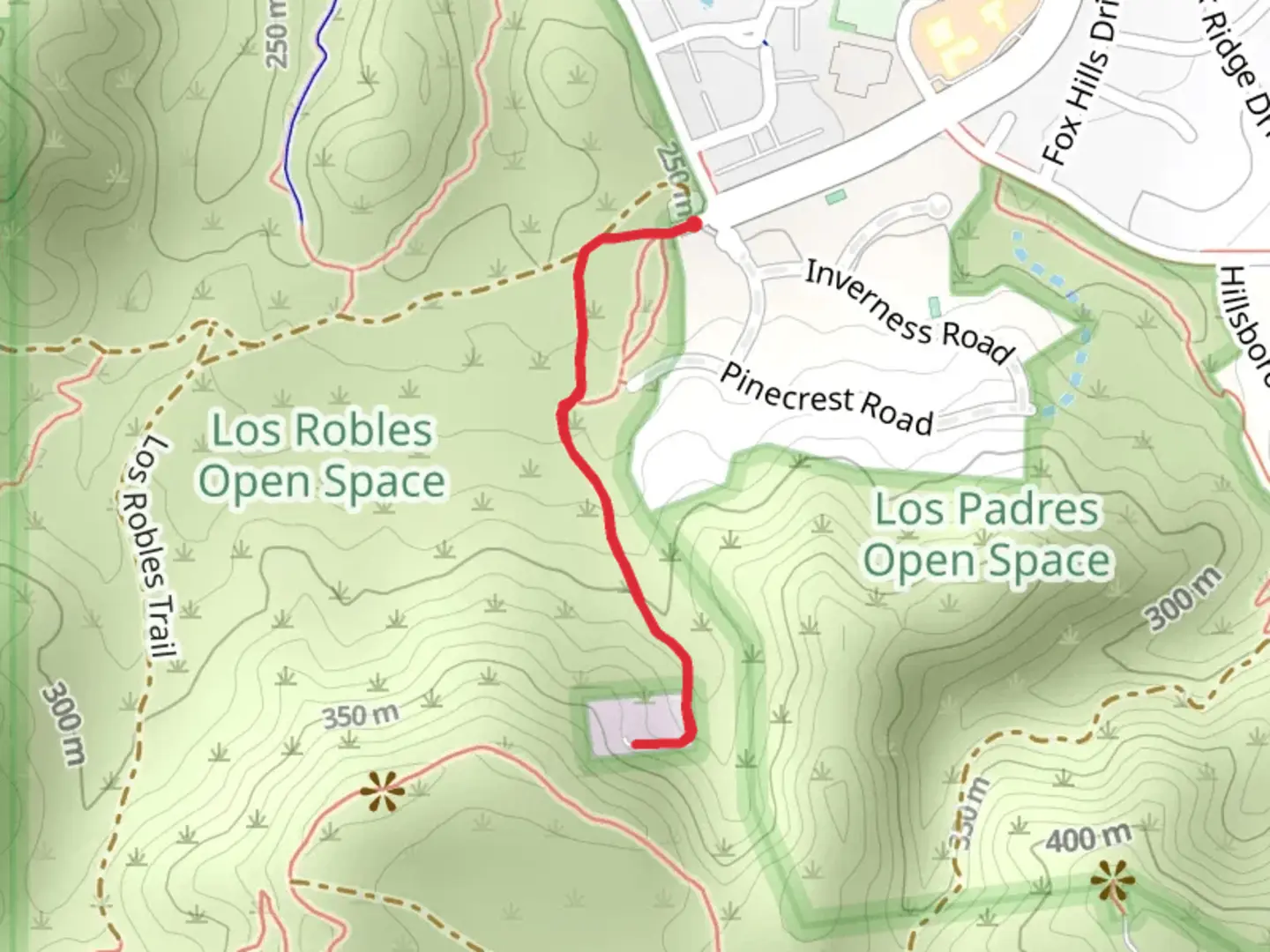 An image depicting the trail South Moorpark Road and its surrounding area.