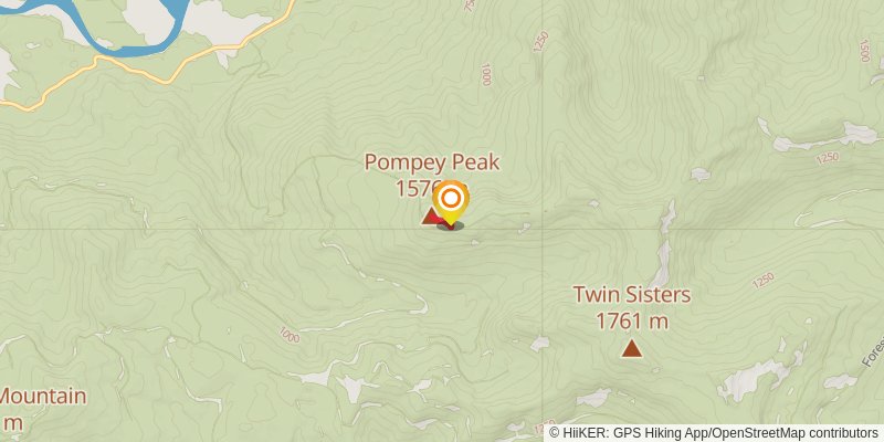 Pompey Peak Trail spur 1 Map