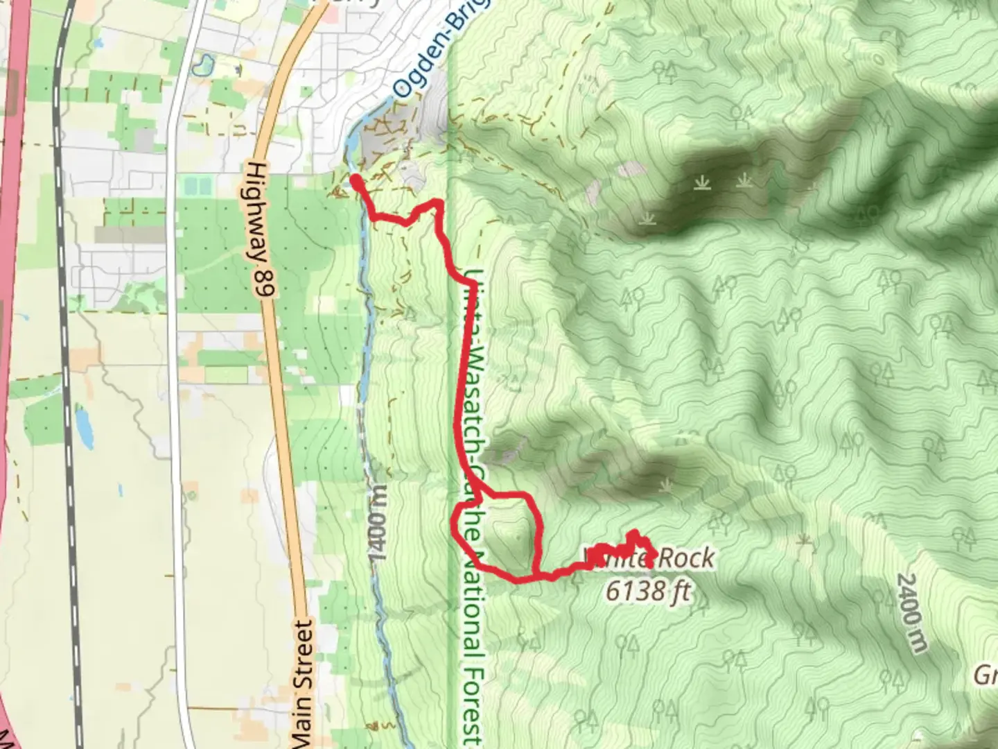 An image depicting the trail White Rock Loop Trail and its surrounding area.