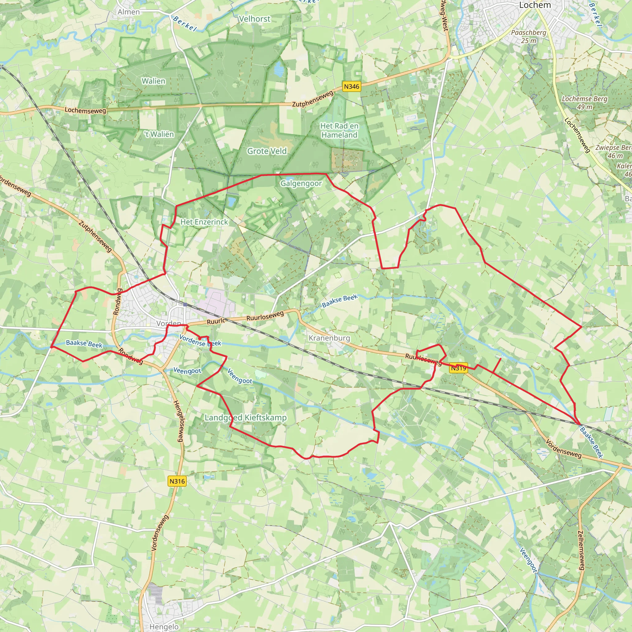 Melder, Zwarte and Galgengoor Loop mobile static map
