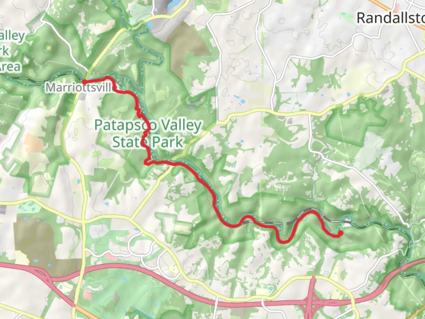 An image depicting the trail Wood-Marr - HoCo Thru Trail and its surrounding area.