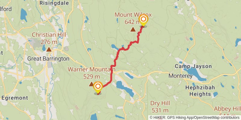 Appalachian Trail - Massachusetts stage 3 Map