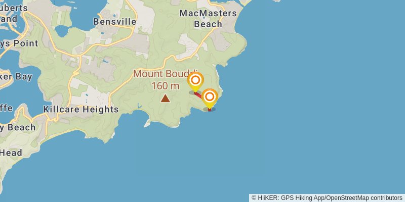 Bouddi Ridge and Coastal Walk spur 4 Map