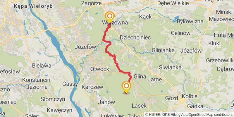 Warsaw Touristic Loop stage 2 Map