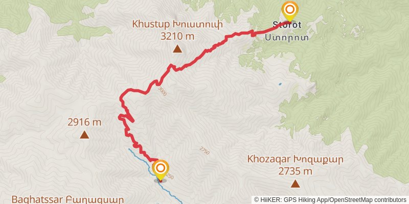 Transcaucasian Trail - Armenia stage 50 Map