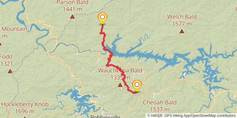 Southeastern Serpentine Trail stage 21 Map
