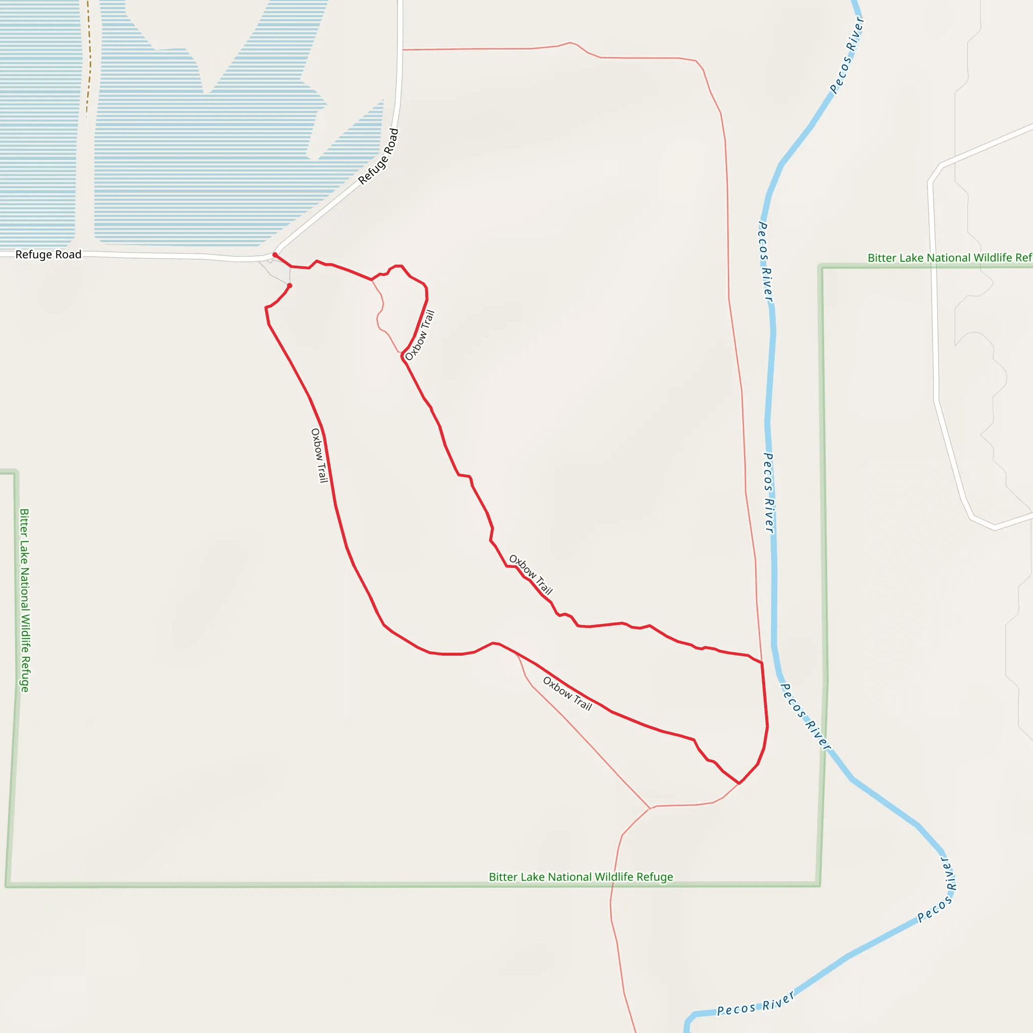 Oxbow Loop Trail mobile static map