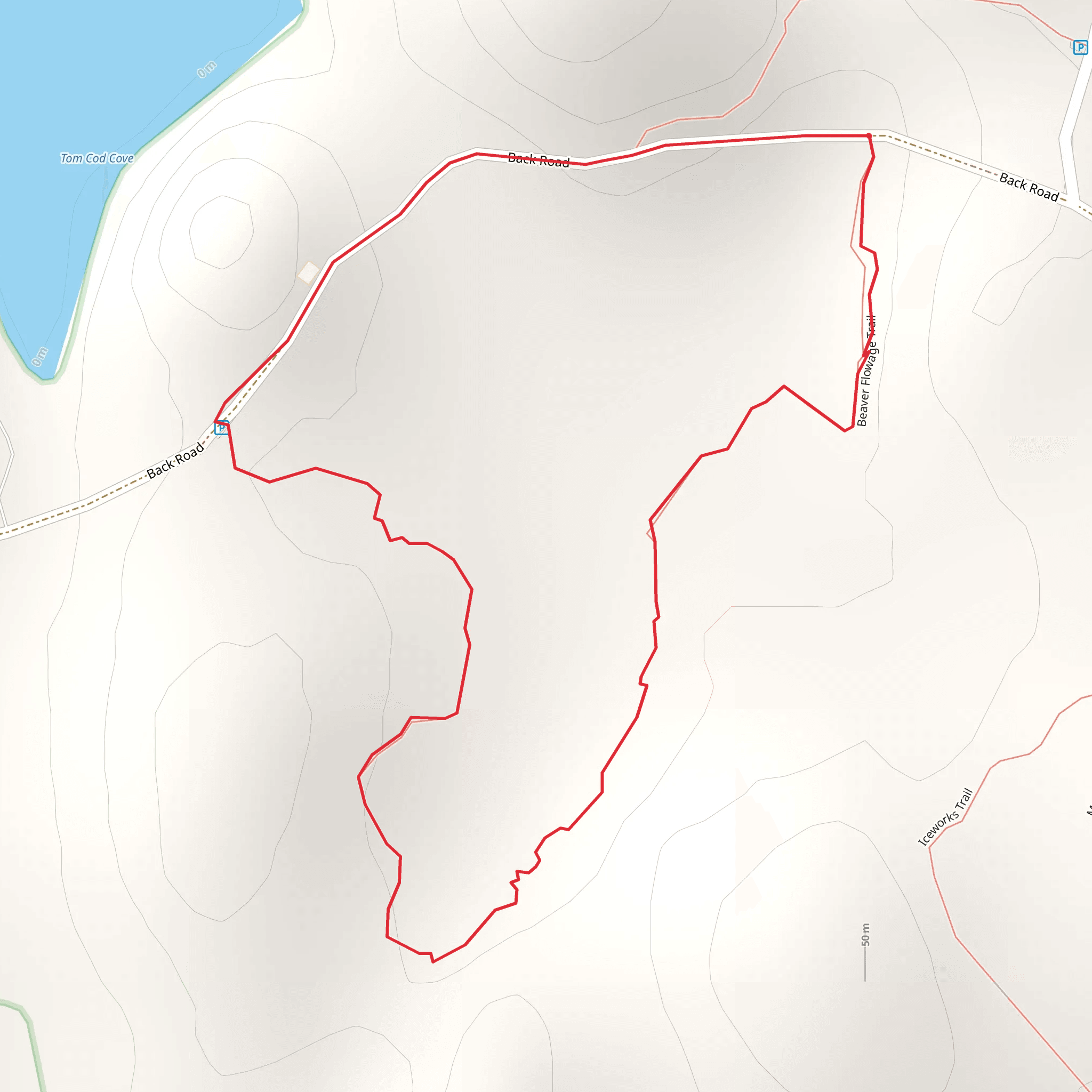 Beaver Flowage Loop Trail mobile static map
