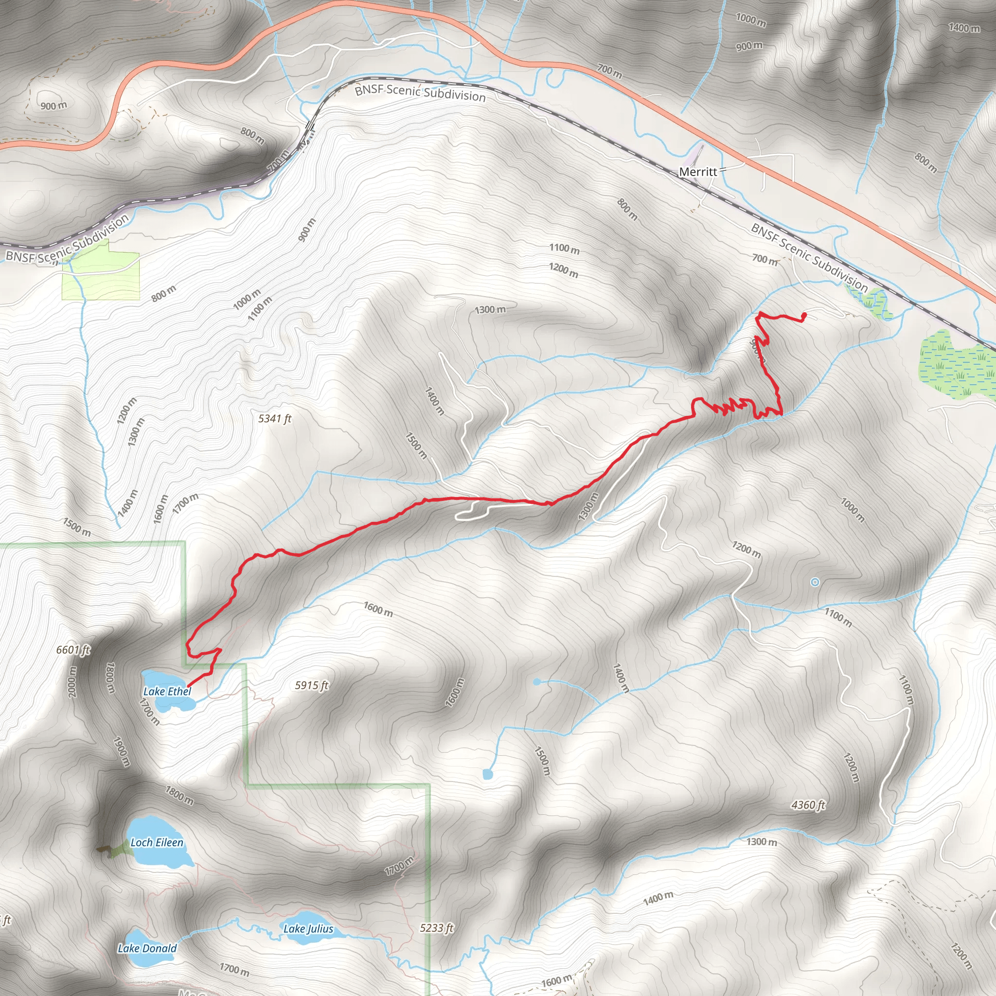 Lake Ethel Trail mobile static map