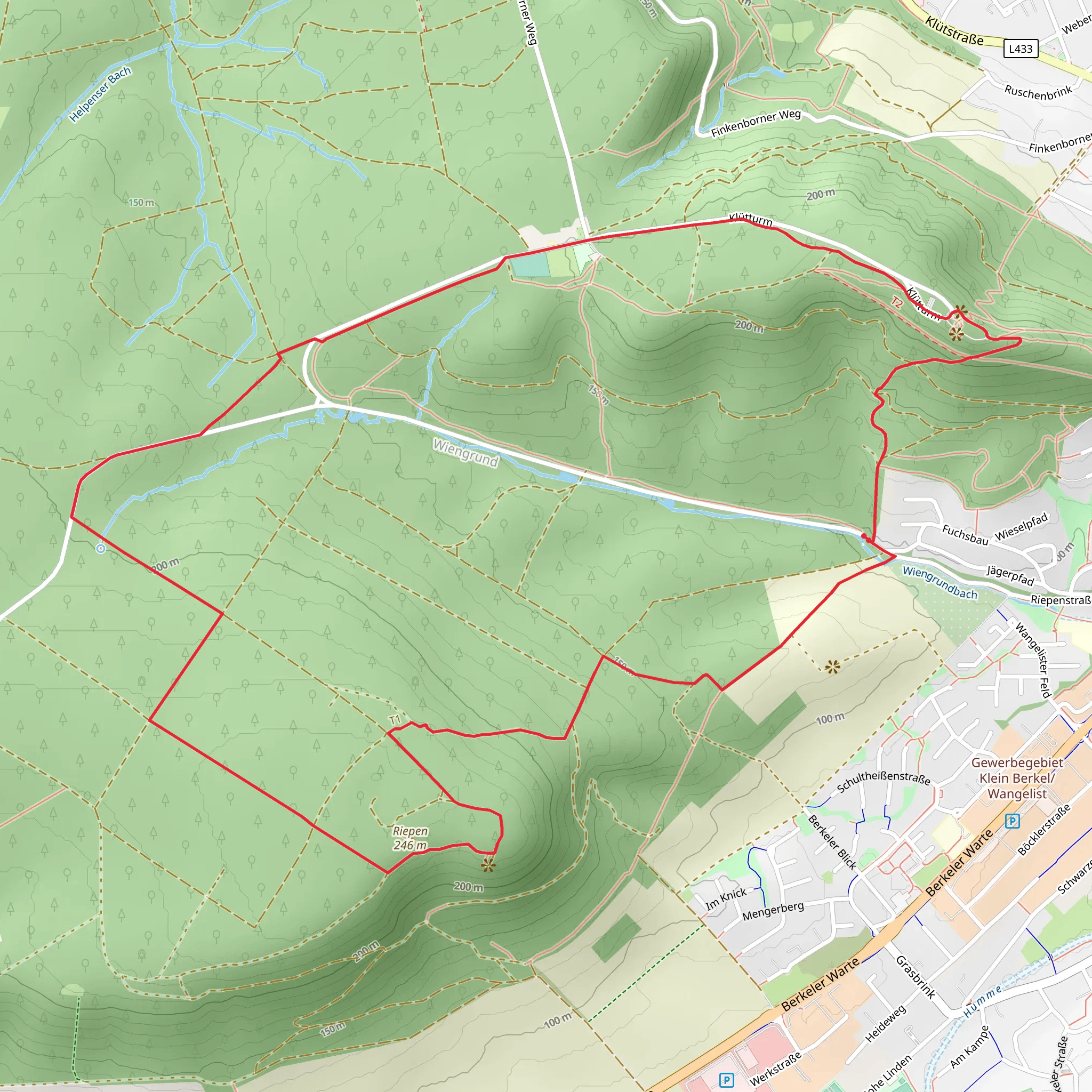 Rundweg Finkenborn Rieoen mobile static map