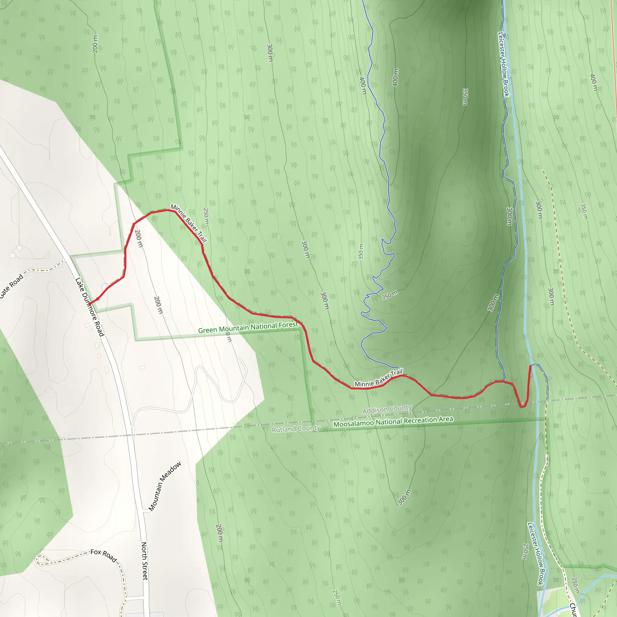 Minnie Baker Trail mobile static map