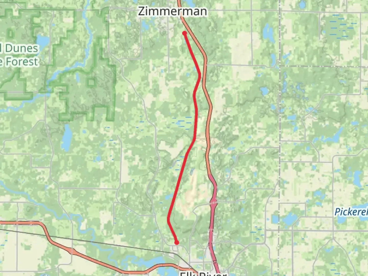 An image depicting the trail Great Northern Trail from Elk Lake Road Northwest and its surrounding area.