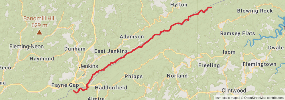 American Perimeter Trail - Southern Appalachian Primary stage 55 Map