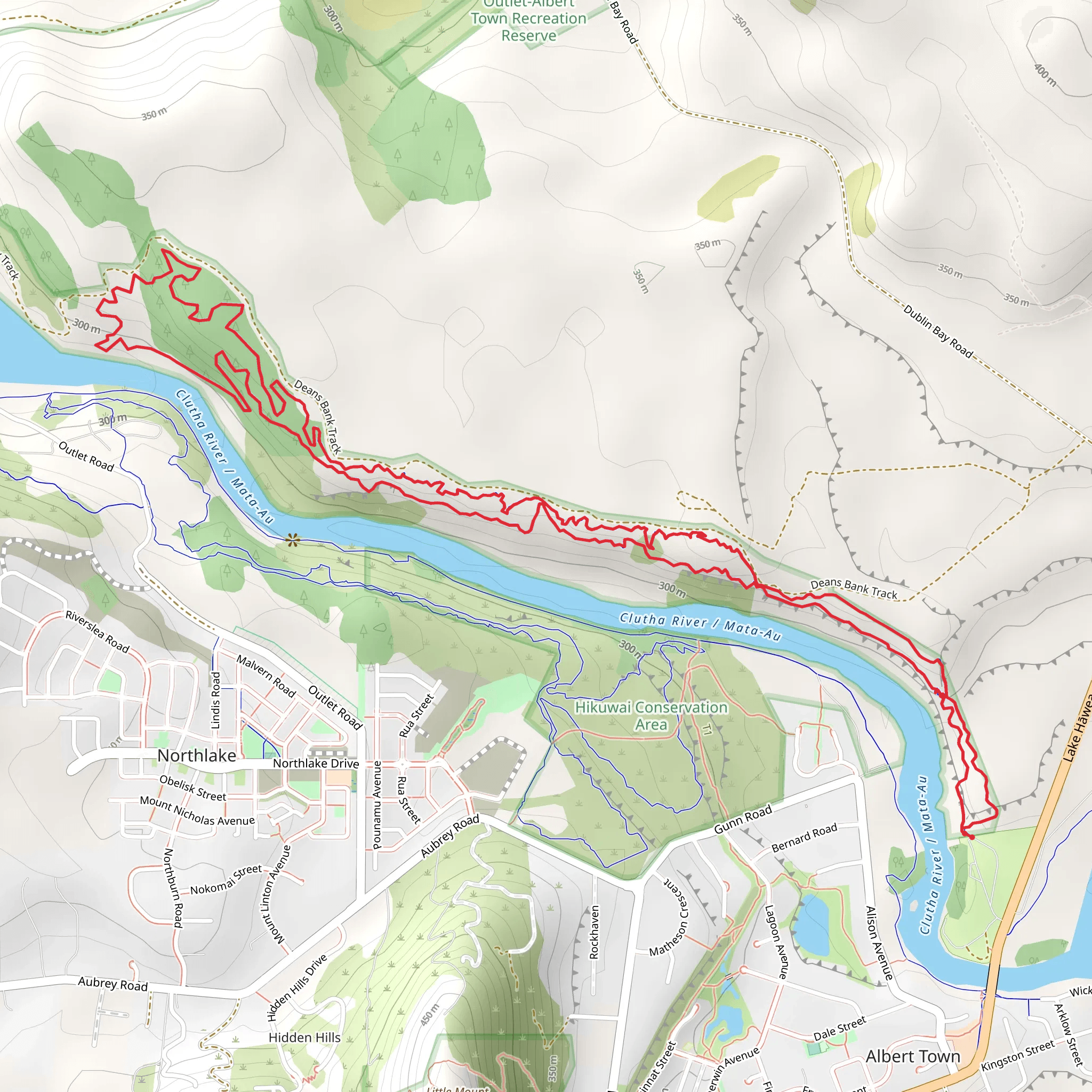 Deans Bank Track mobile static map