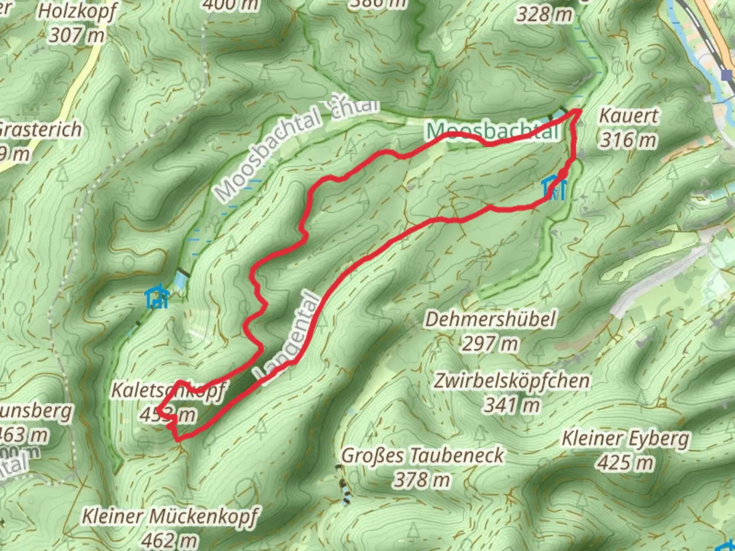 An image depicting the trail Kaletschkopf Tour and its surrounding area.