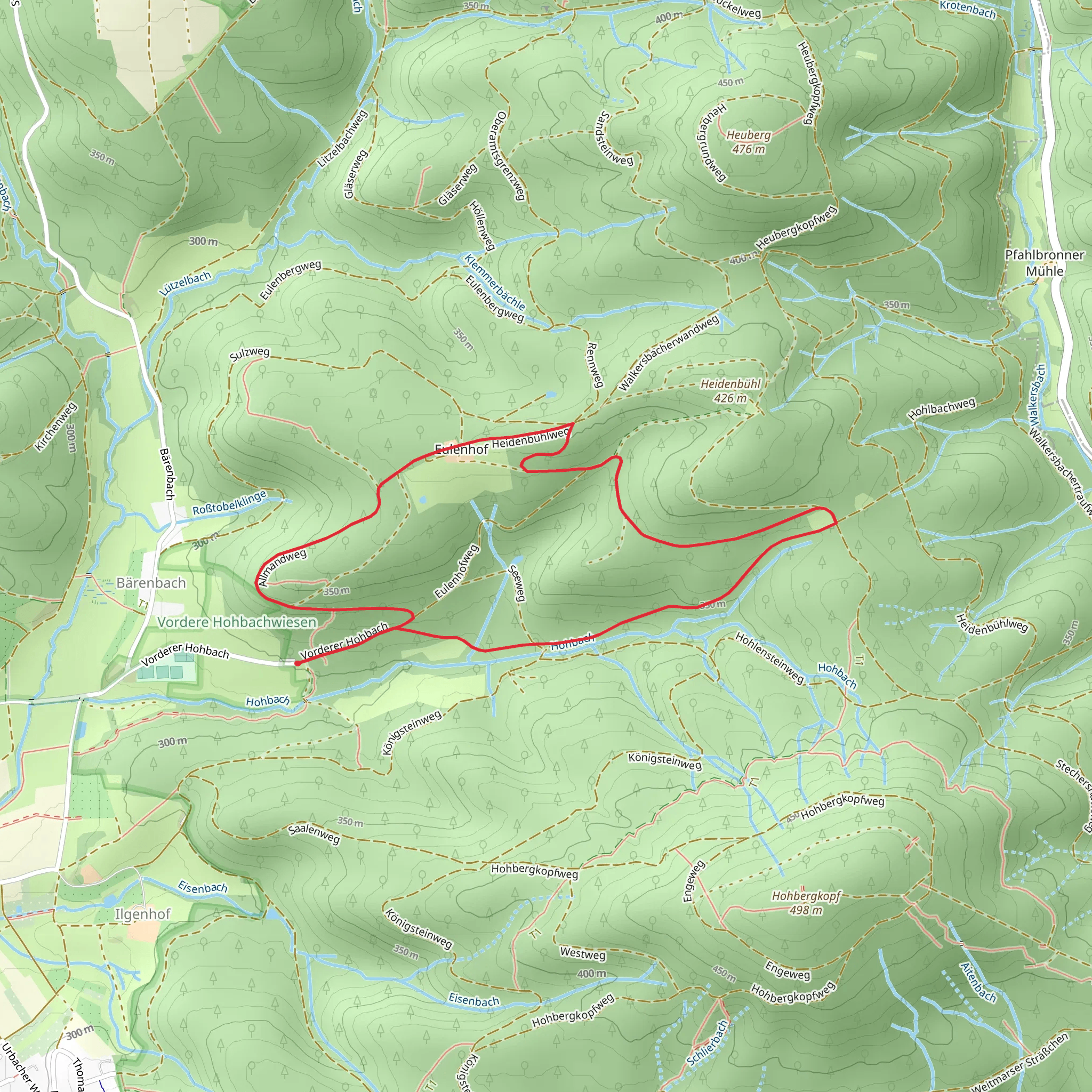 Eulenbergweg Loop mobile static map