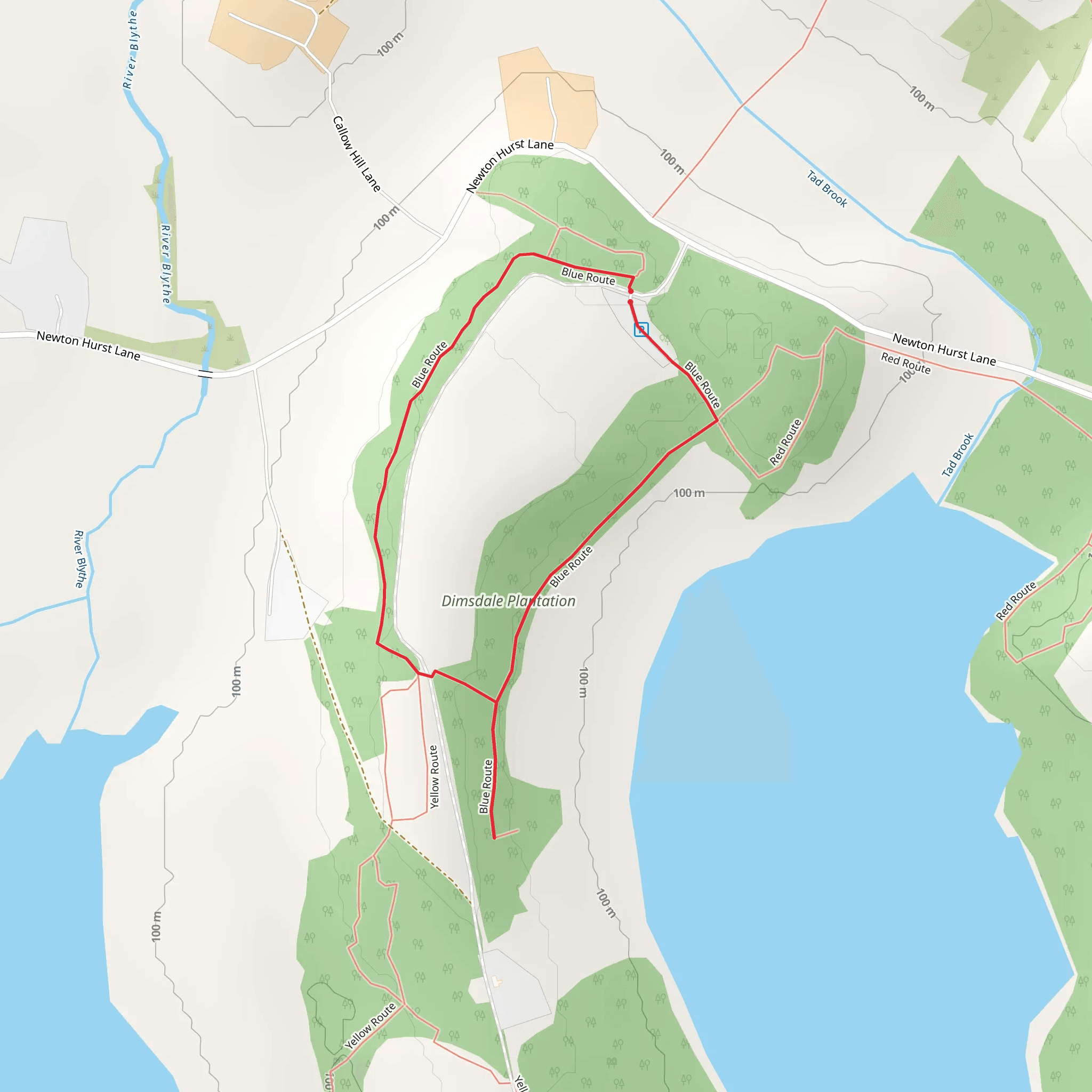 Blithfield Reservoir mobile static map