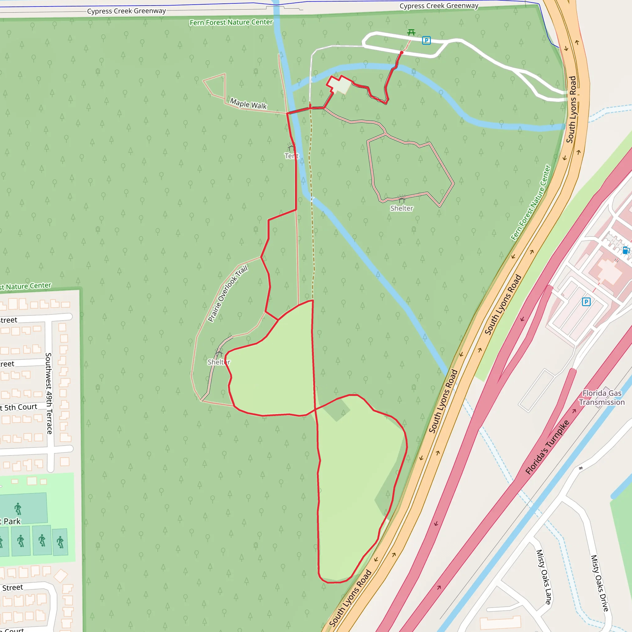 Fern Forest Nature Center Loop mobile static map