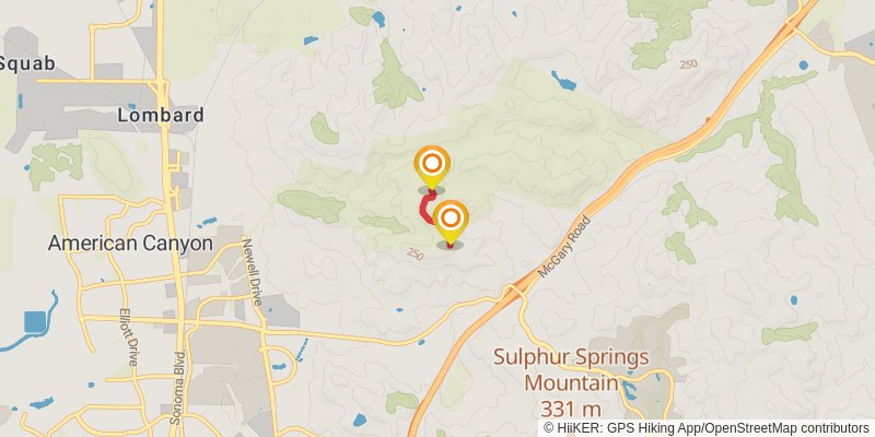 Bay Area Ridge Trail spur 3 Map