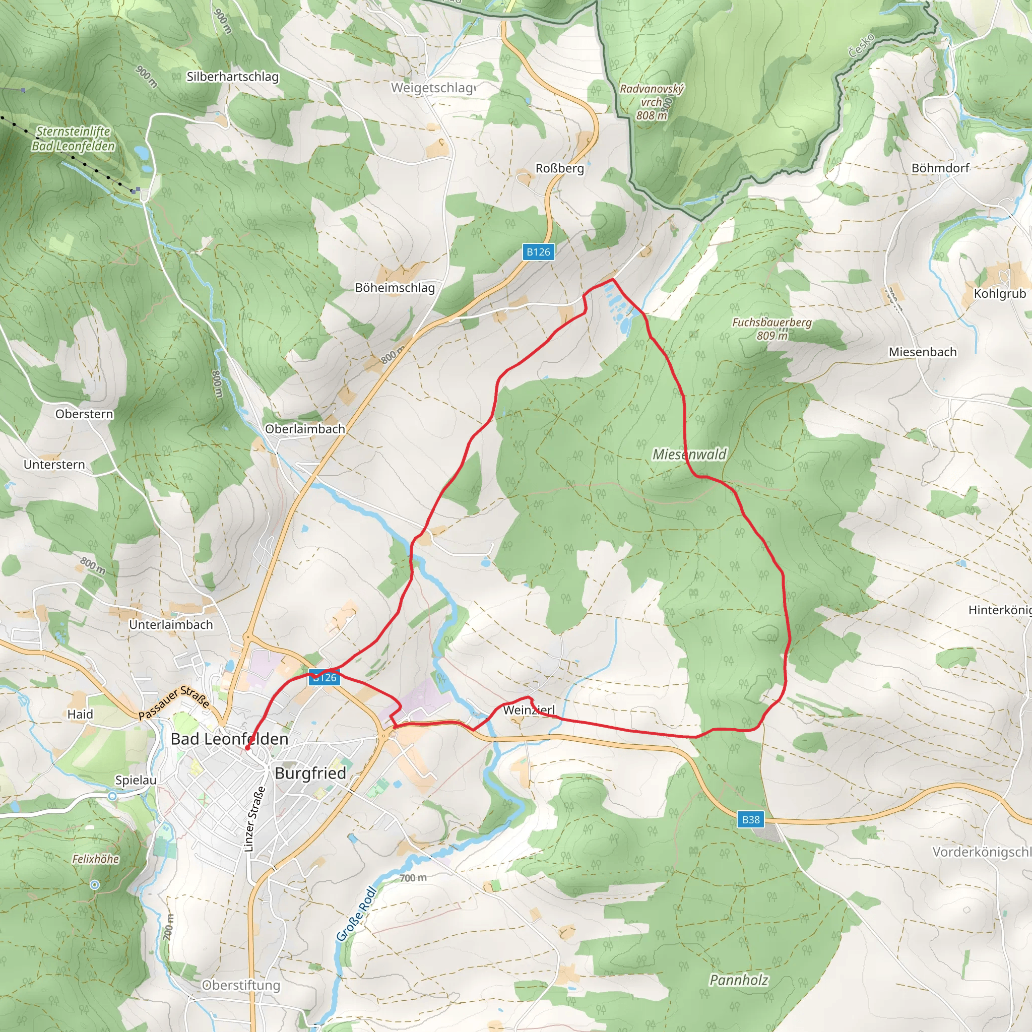 Miesenwald Loop mobile static map