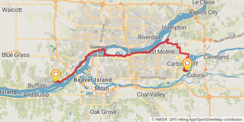 American Discovery Trail - North stage 21 Map