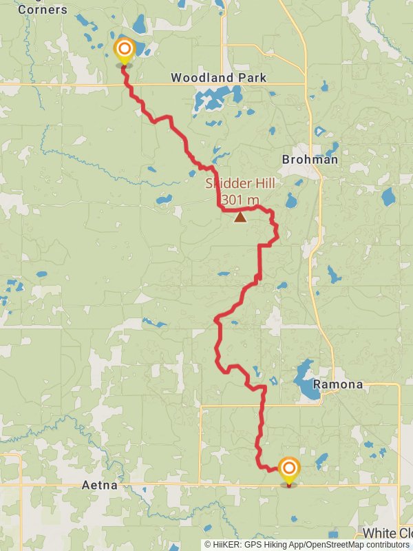 Nichols Lake via North Country National Scenic Trail