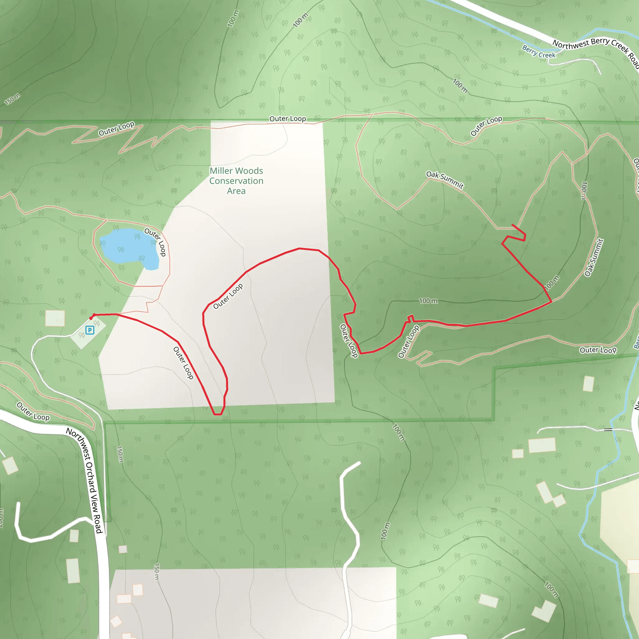 Outer Loop and Oak Summit mobile static map