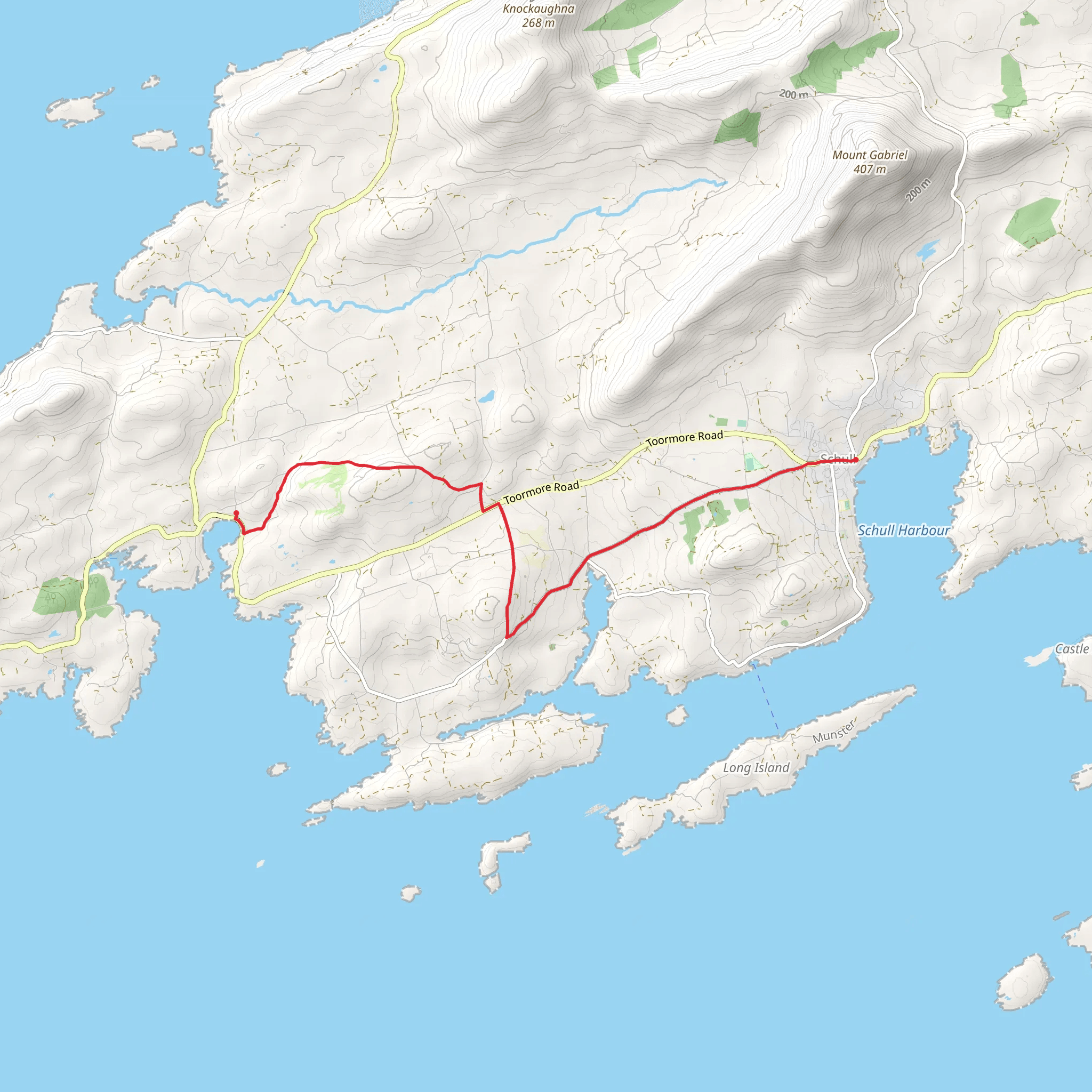 Fastnet Trails - Schull Toormore Linear Walk mobile static map