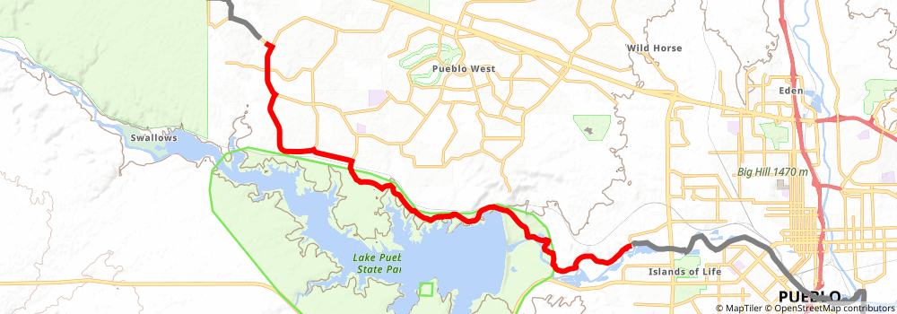 American Discovery Trail South Route stage 219 Map