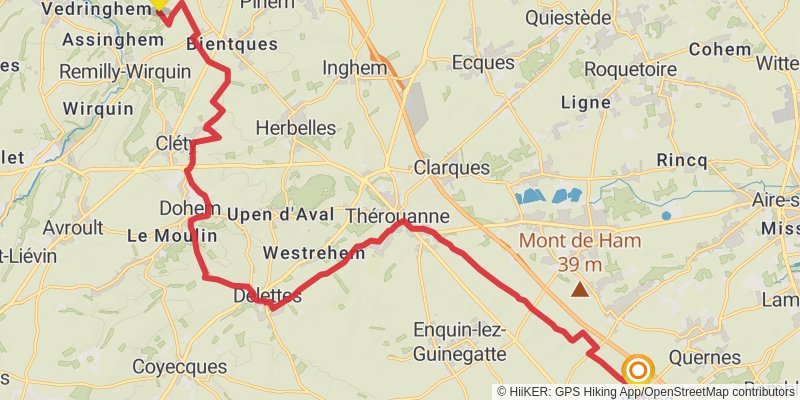 Via Francigena - France stage 6 Map