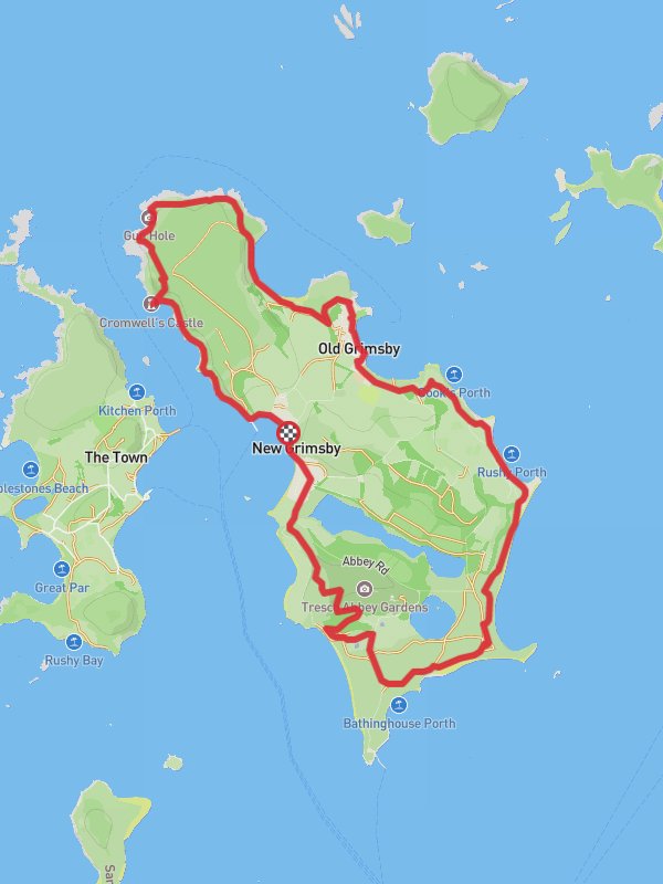 New Grimsby and Old Grimsby Loop - Isles of Scilly mobile static map