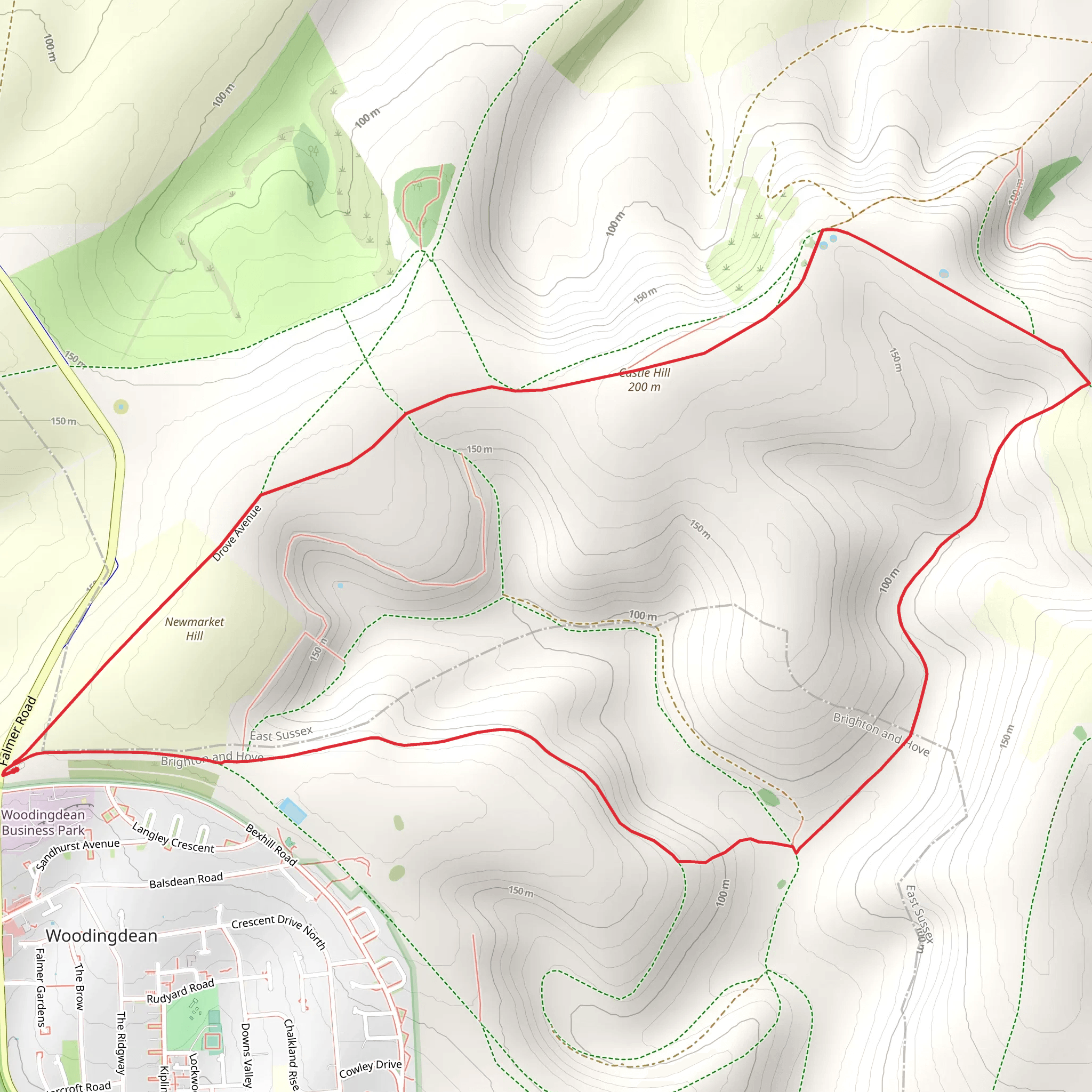 Castle Hill Loop mobile static map
